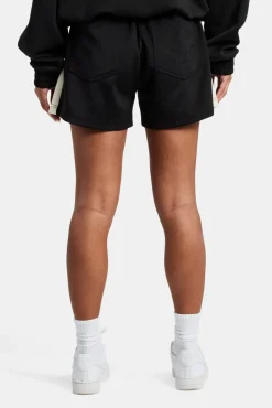Women CLO-BOT Womens Contrast Panel Shorts - Black