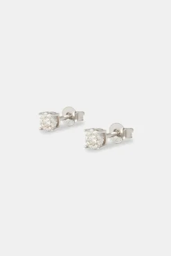 Women JWL-EAR Womens Moissanite Cluster Stud Earrings - 4.5mm