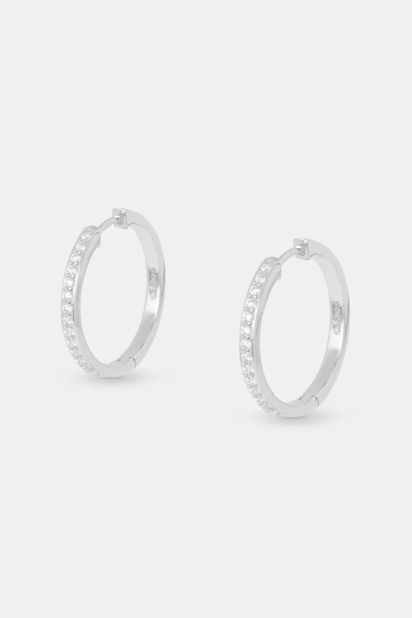 Women JWL-EAR Women's Moissanite Hoop Earrings - 25mm