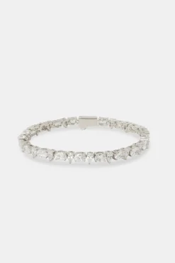 Women JWL-BRA Women's Oval & Pear Tennis Bracelet - 5mm