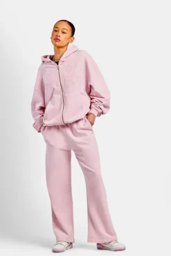 Women CLO-SET Womens Paraiso Embroidered Tracksuit - Pink