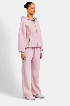 Women CLO-BOT-TRO Womens Paraiso Embroidered Joggers  - Pink