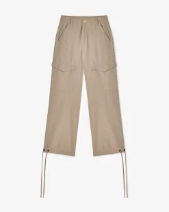 Women CLO-BOT-TRO Woven Cargo Trouser - Beige