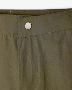 Women CLO-BOT-TRO Woven Cargo Trouser - Khaki