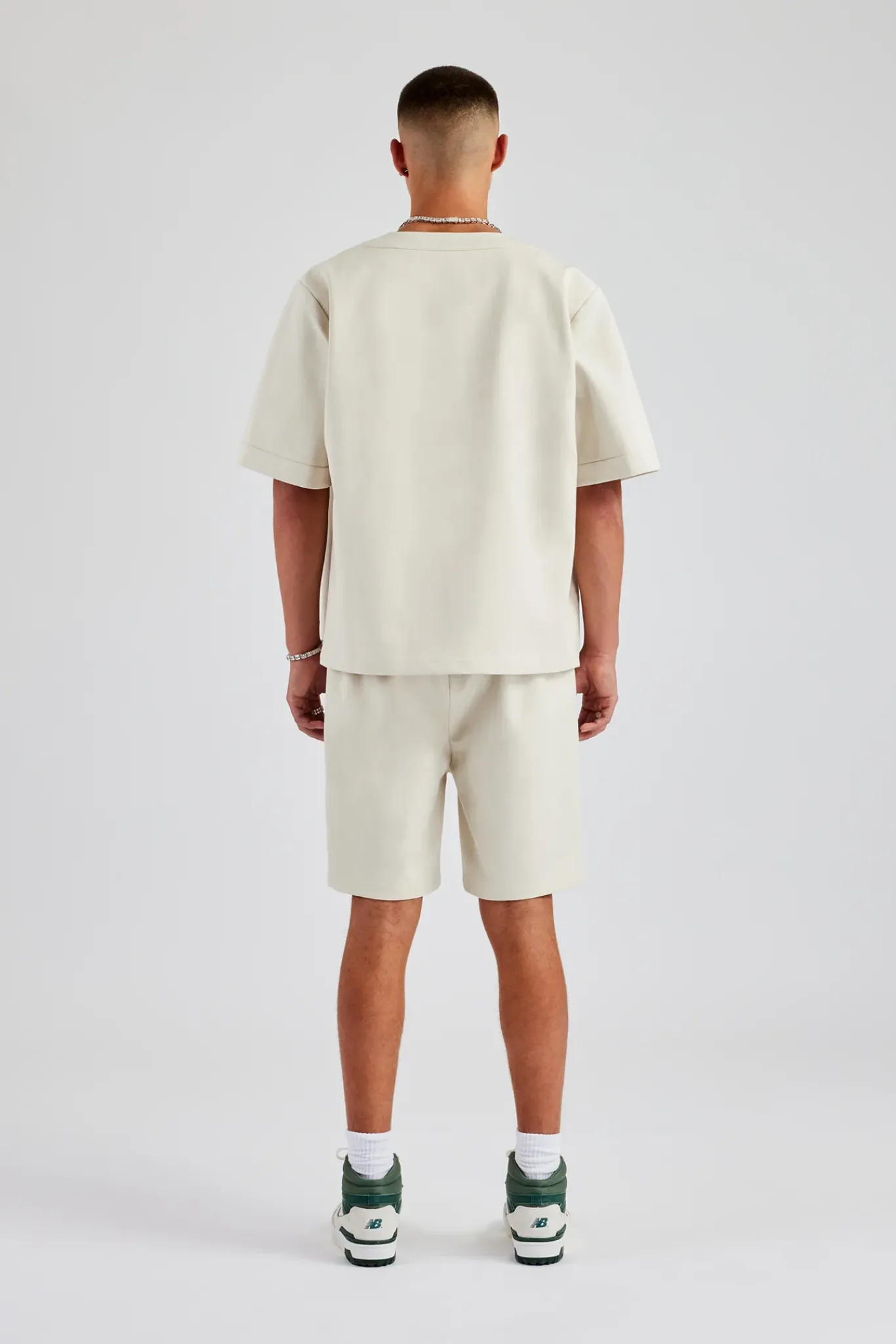 CLO-SET Woven Embroidered Baseball Shirt & Short Set