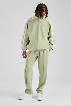 CLO-TOP-OUT Zip Through Taping Track Jacket - Sage