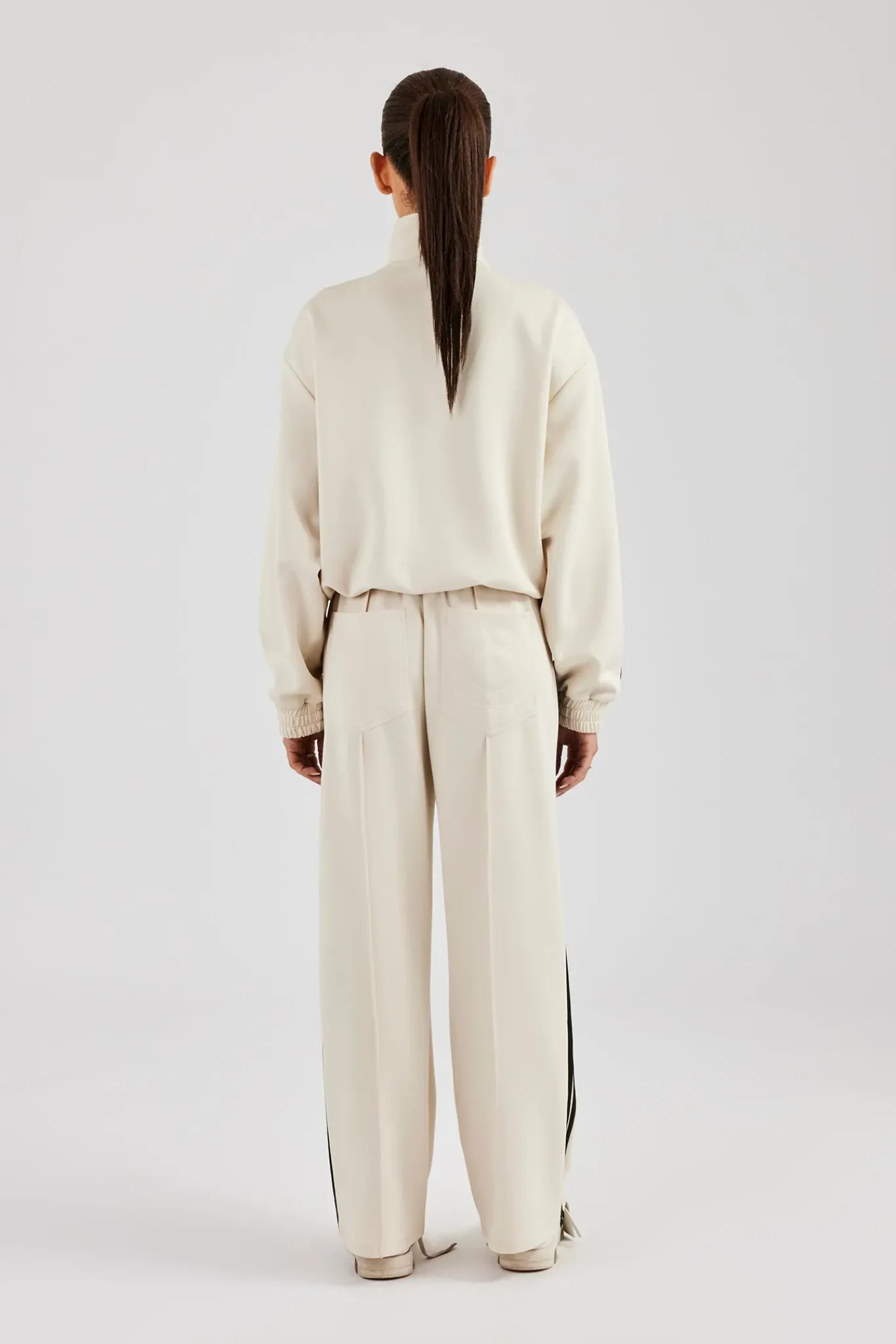 Women CLO-SET Zip Through Taping Tracksuit - Off White