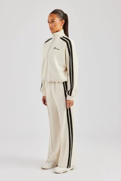 Women CLO-SET Zip Through Taping Tracksuit - Off White